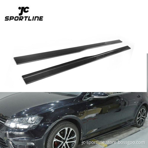 Volkswagen Golf 7 VII MK7 R/R-Line Carbon Side Skirt Extension Lip 2014-2019
